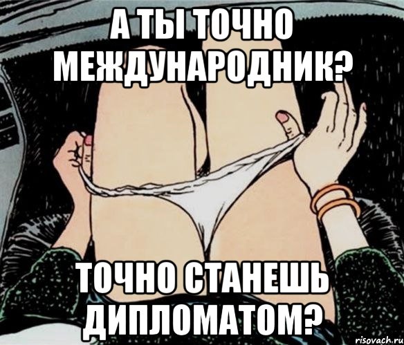 А ты точно международник? Точно станешь дипломатом?, Мем А ты точно