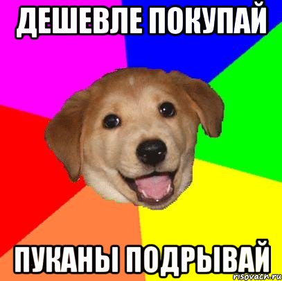 Дешевле покупай Пуканы подрывай, Мем Advice Dog