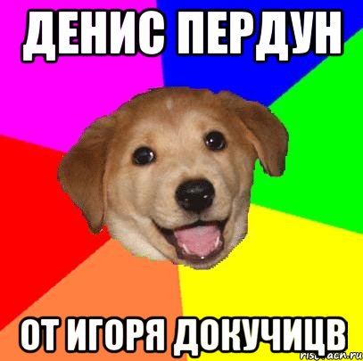 денис пердун от игоря докучицв, Мем Advice Dog