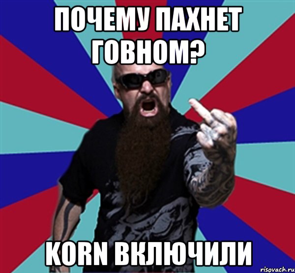 ПОЧЕМУ ПАХНЕТ ГОВНОМ? KORN ВКЛЮЧИЛИ, Мем Агрессивный Рокер