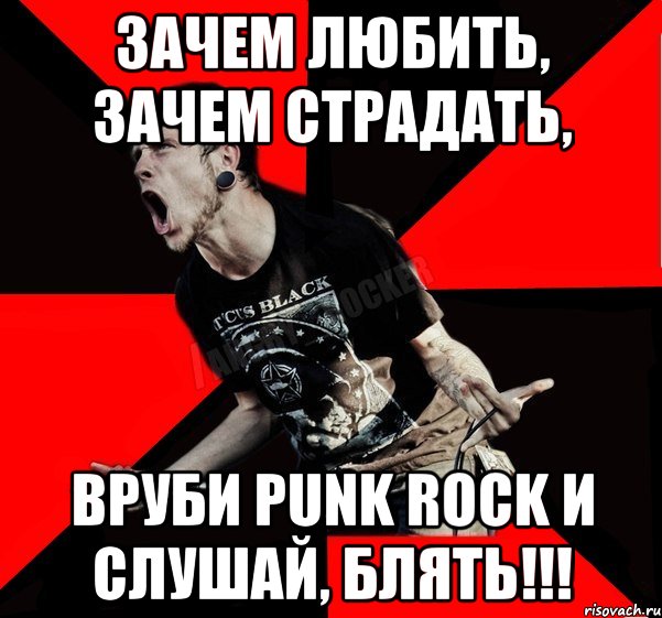 Зачем любить, зачем страдать, Вруби Punk Rock и слушай, блять!!!, Мем Агрессивный рокер