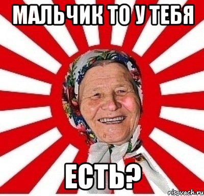 мальчик то у тебя ЕСТЬ?, Мем  бабуля