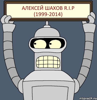 Алексей Шахов R.I.P (1999-2014), Комикс Бендер с плакатом