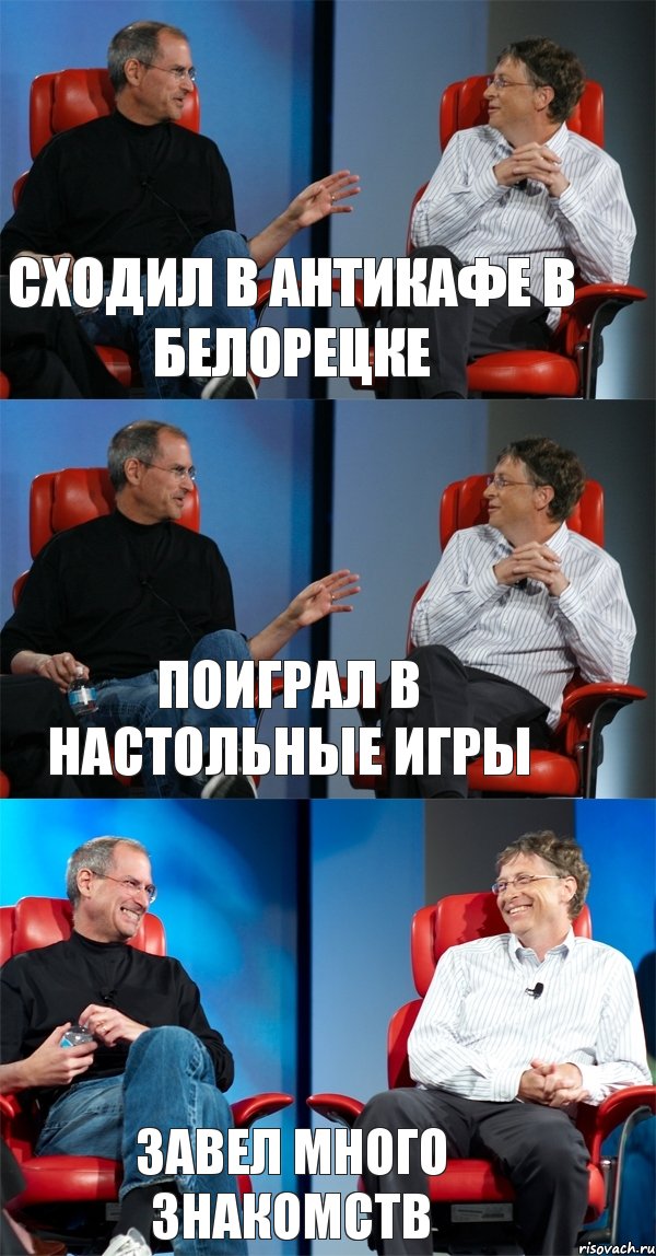 Сходил в антикафе в Белорецке поиграл в настольные игры завел много знакомств, Комикс Стив Джобс и Билл Гейтс (3 зоны)