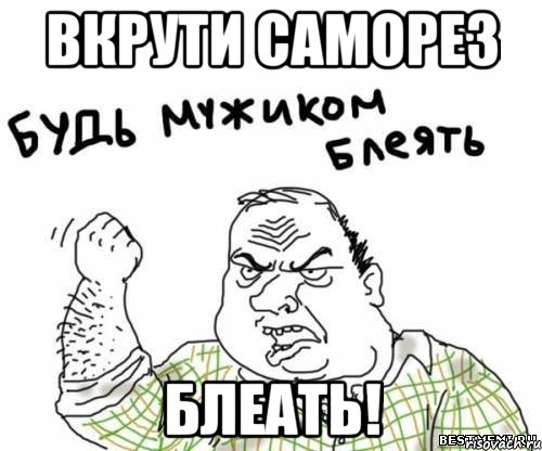 ВКРУТИ САМОРЕЗ БЛЕАТЬ!, Мем блять