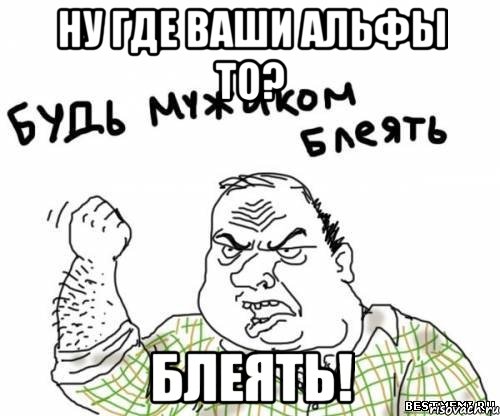 НУ ГДЕ ВАШИ АЛЬФЫ ТО? БЛЕЯТЬ!, Мем блять