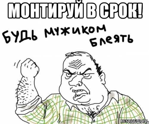 Монтируй в срок! , Мем блять