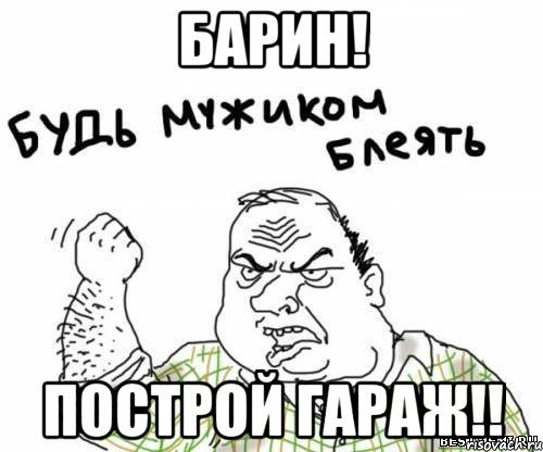 Барин! Построй гараж!!, Мем блять