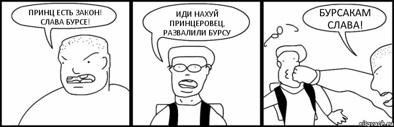 ПРИНЦ ЕСТЬ ЗАКОН! СЛАВА БУРСЕ! ИДИ НАХУЙ ПРИНЦЕРОВЕЦ, РАЗВАЛИЛИ БУРСУ БУРСАКАМ СЛАВА!, Комикс Быдло и школьник