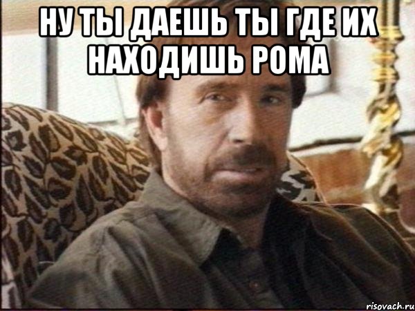 Ну ты даешь ты где их находишь Рома , Мем чак норрис