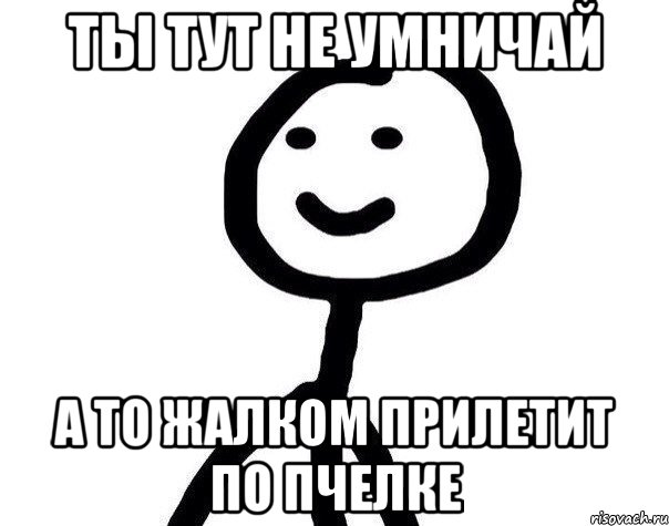 Ты тут не умничай А то жалком прилетит по пчелке, Мем Теребонька (Диб Хлебушек)