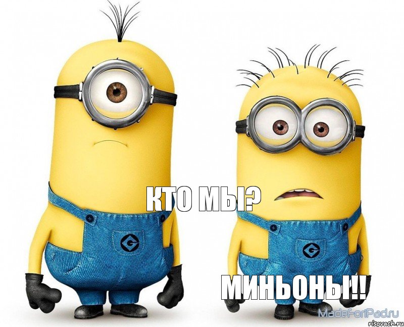 Кто мы? Миньоны!!