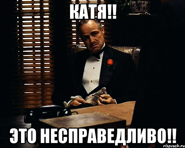 КАТЯ!! ЭТО НЕСПРАВЕДЛИВО!!, Мем Дон Вито Корлеоне