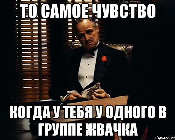 То самое чувство Когда у тебя у одного в группе жвачка, Мем Дон Вито Корлеоне