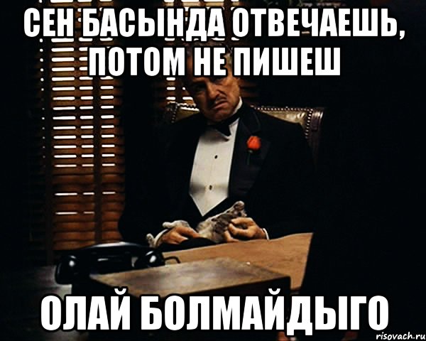 сен басында отвечаешь, потом не пишеш олай болмайдыго, Мем Дон Вито Корлеоне