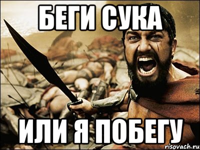 Беги СУКА или я побегу, Мем Это Спарта