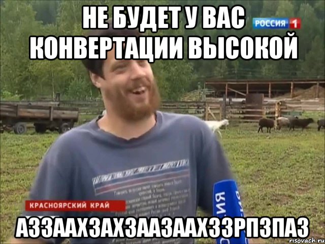 НЕ БУДЕТ У ВАС КОНВЕРТАЦИИ ВЫСОКОЙ АЗЗААХЗАХЗААЗААХЗЗРПЗПАЗ, Мем фермер