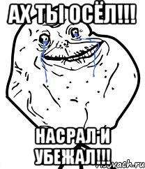 Ах ты осёл!!! Насрал и убежал!!!, Мем Forever Alone