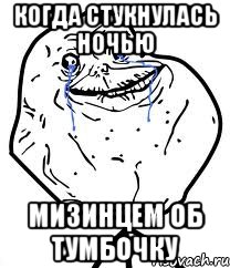 Когда стукнулась ночью Мизинцем об тумбочку, Мем Forever Alone