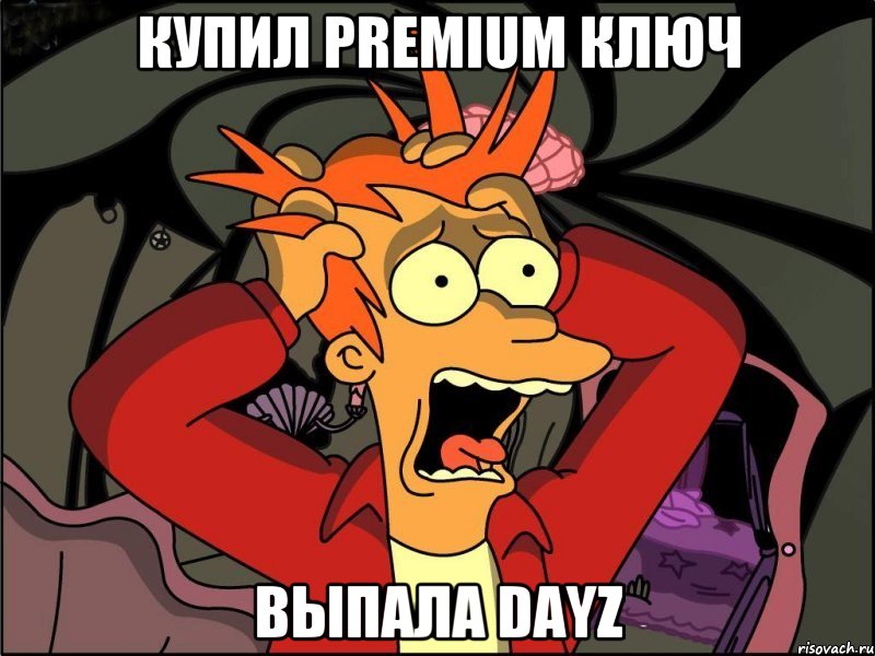 Купил Premium ключ Выпала DayZ, Мем Фрай в панике