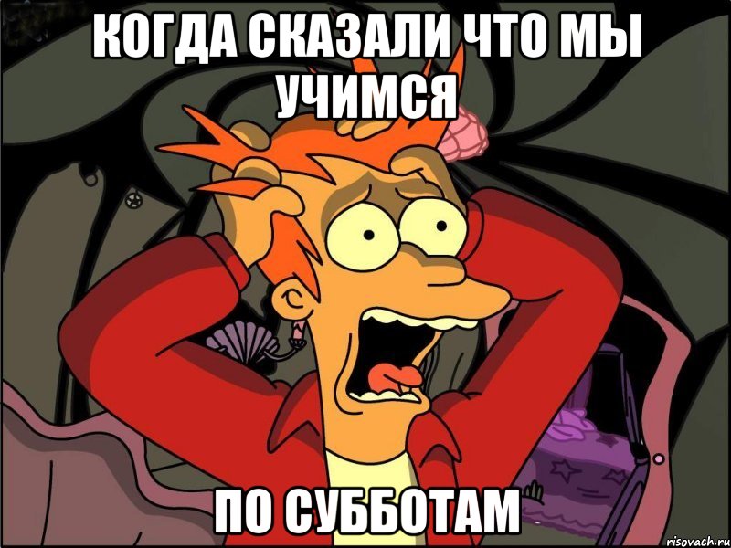 когда сказали что мы учимся по субботам, Мем Фрай в панике