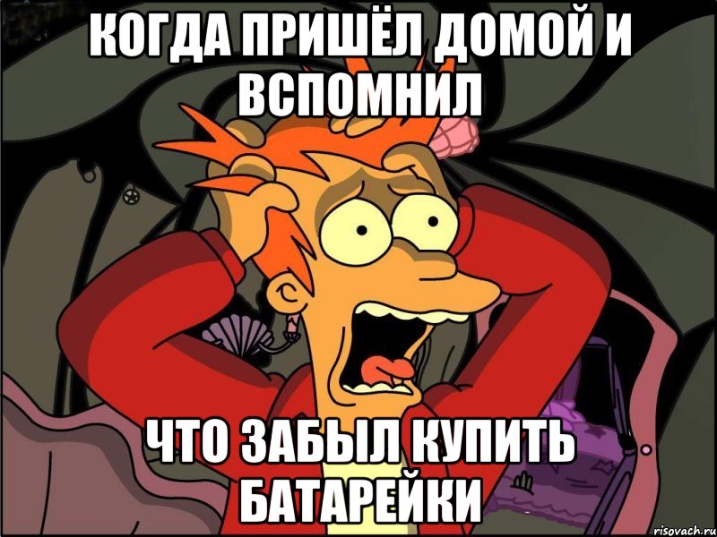 КОГДА ПРИШЁЛ ДОМОЙ И ВСПОМНИЛ ЧТО ЗАБЫЛ КУПИТЬ БАТАРЕЙКИ, Мем Фрай в панике