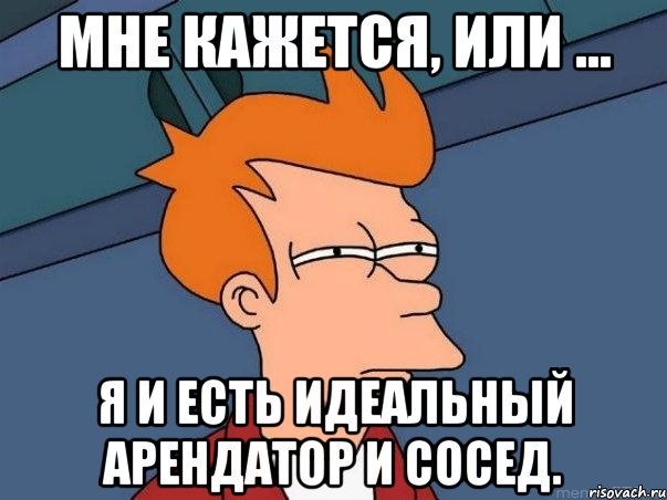 МНЕ КАЖЕТСЯ, ИЛИ ... Я И ЕСТЬ ИДЕАЛЬНЫЙ АРЕНДАТОР И СОСЕД., Мем  Фрай (мне кажется или)