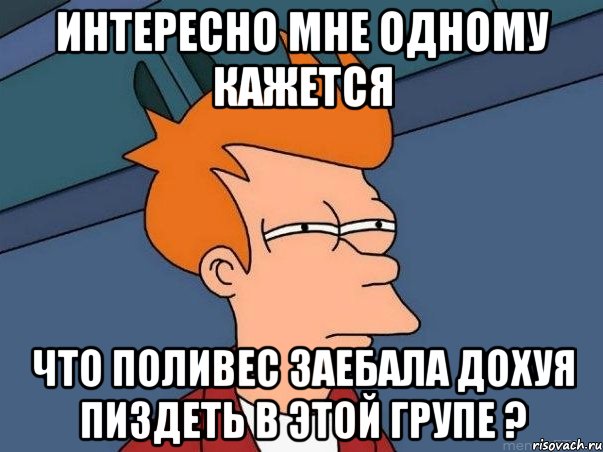 Интересно мне одному кажется что Поливес заебала дохуя пиздеть в этой групе ?, Мем  Фрай (мне кажется или)