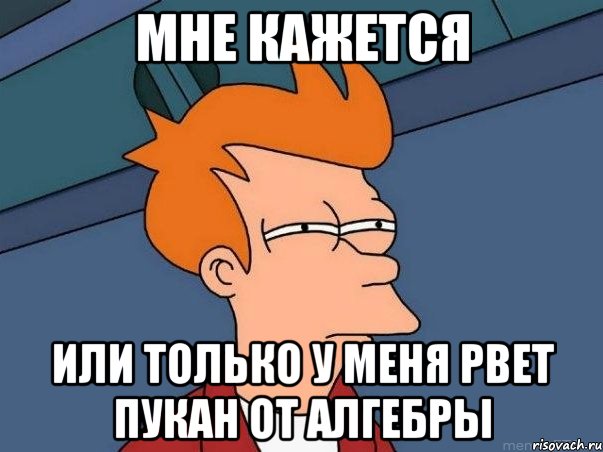 мне кажется или только у меня рвет пукан от алгебры, Мем  Фрай (мне кажется или)