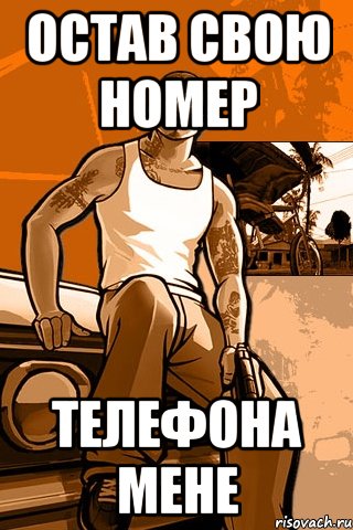 Остав свою номер телефона мене, Мем GTA