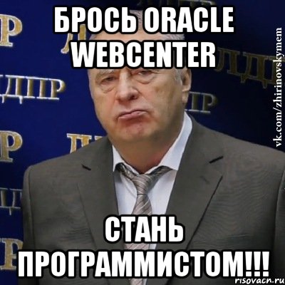 Брось Oracle WebCenter Стань программистом!!!, Мем Хватит это терпеть (Жириновский)