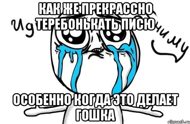 как же прекрассно теребонькать писю особенно когда это делает гошка, Мем Иди обниму