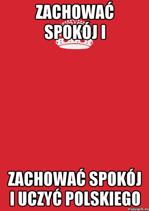 zachować spokój i zachować spokój i uczyć polskiego, Комикс Keep Calm 3