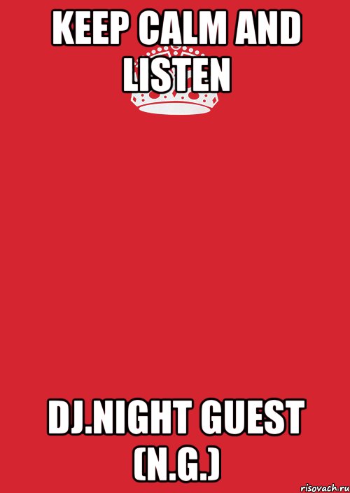 Keep Calm and Listen Dj.NIGHT GUEST (N.G.), Комикс Keep Calm 3