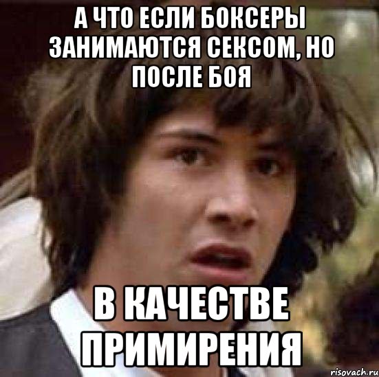 А что если боксеры занимаются сексом, но после боя в качестве примирения, Мем А что если (Киану Ривз)