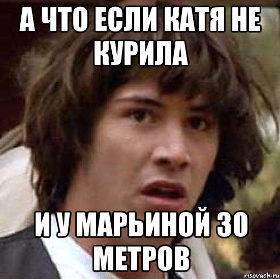 А что если Катя не курила И у марьиной 30 метров, Мем А что если (Киану Ривз)