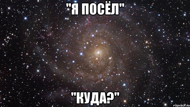 "Я ПОСЁЛ" "КУДА?", Мем  Космос (офигенно)