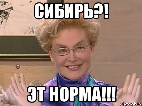 сибирь?! эт норма!!!, Мем Елена Малышева