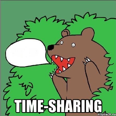  time-sharing, Мем Медведь-шлюха