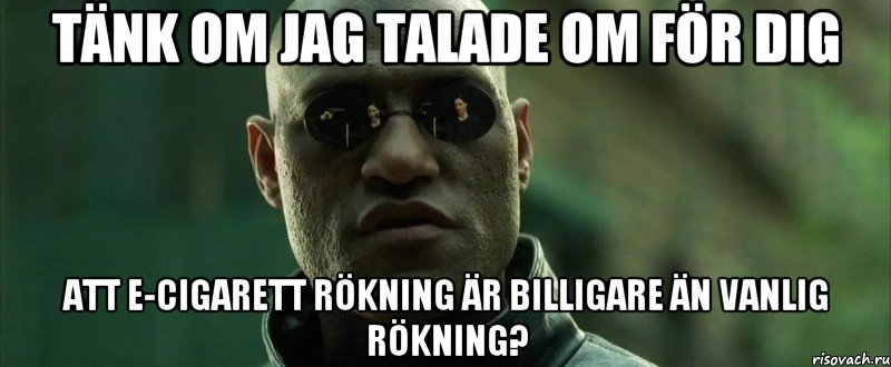 Tänk om jag talade om för dig att e-cigarett rökning är billigare än vanlig rökning?