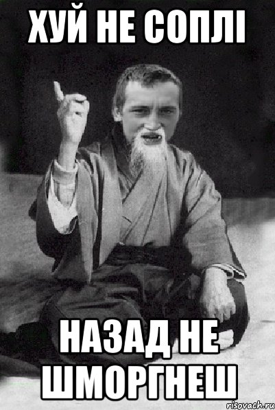 хуй не соплі назад не шморгнеш, Мем Мудрий паца