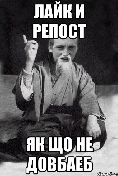 лайк и репост як що не довбаеб, Мем Мудрий паца