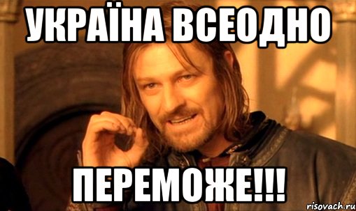 Україна всеодно ПЕРЕМОЖЕ!!!, Мем Нельзя просто так взять и (Боромир мем)