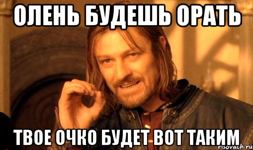 Олень будешь орать Твое очко будет вот таким, Мем Нельзя просто так взять и (Боромир мем)