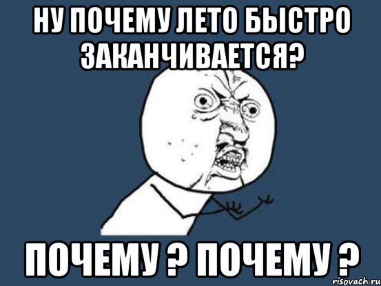 Ну почему Лето Быстро заканчивается? Почему ? Почему ?, Мем Ну почему