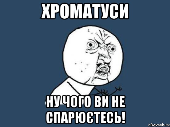 Хроматуси ну чого ви не спарюєтесь!, Мем Ну почему