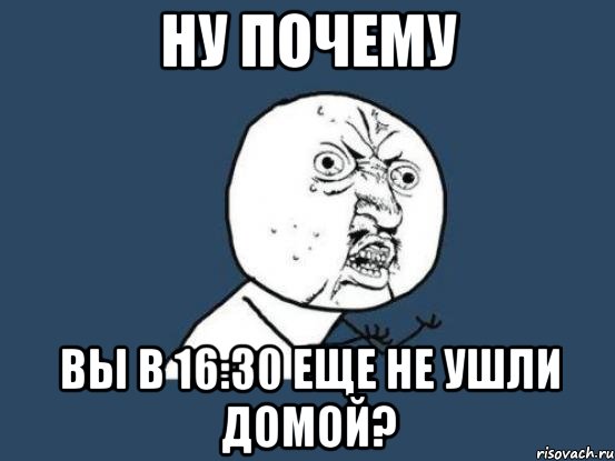 Ну почему Вы в 16:30 еще не ушли домой?, Мем Ну почему