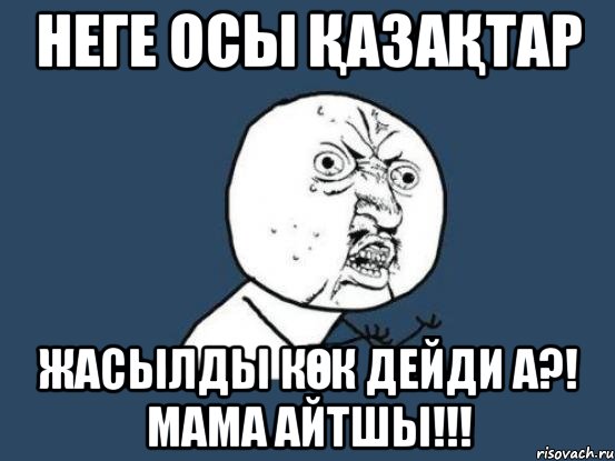 Неге осы қазақтар Жасылды көк дейди а?! Мама айтшы!!!, Мем Ну почему