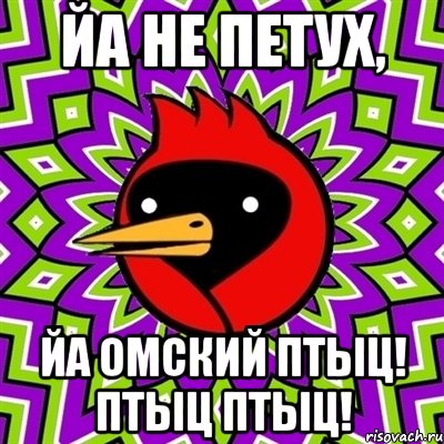 Йа не петух, йа ОМСКИЙ птыц! ПТЫЦ ПТЫЦ!, Мем Омская птица