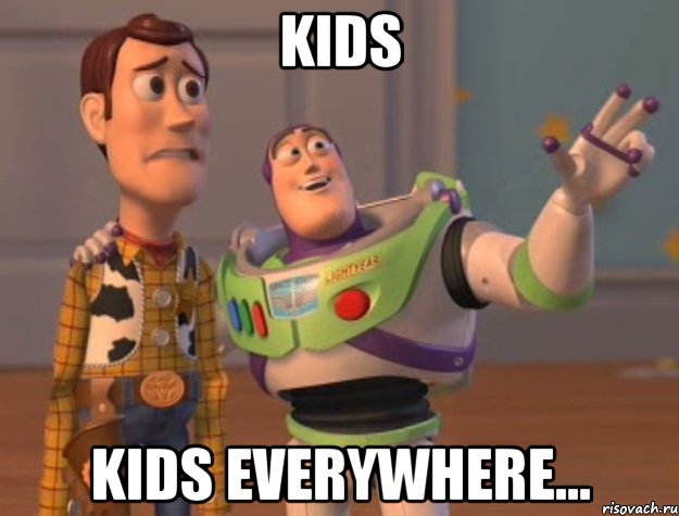 Kids Kids everywhere..., Мем Они повсюду (История игрушек)